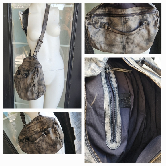 We The Free Distressed Gray Shoulder Bag - Picture 2 of 2